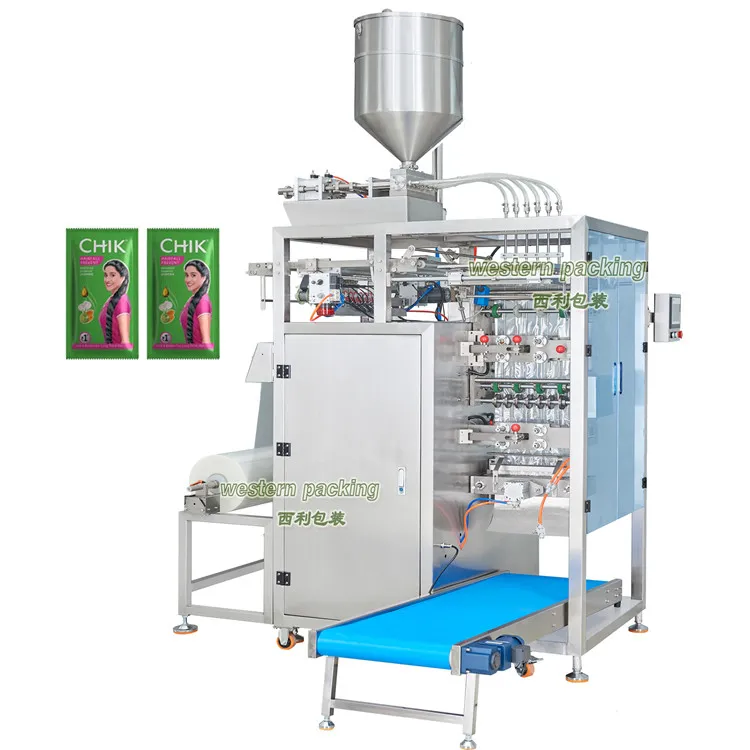 Machine d'emballage de shampooing en sachet multi-voies