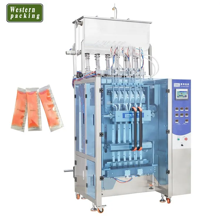 Machine d'emballage de gelée de sachets multivoies à trois côtés
