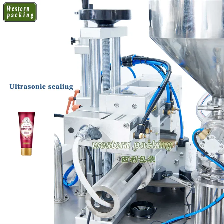cosmetic tube filling sealing machine
