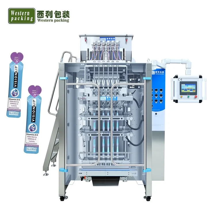 Machine d'emballage de remplissage de bâtonnets de liquide multi-voies au miel