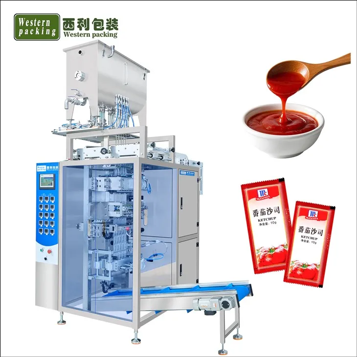 Machine à emballer de sachet de ketchup de sauce de voie multi de ligne
