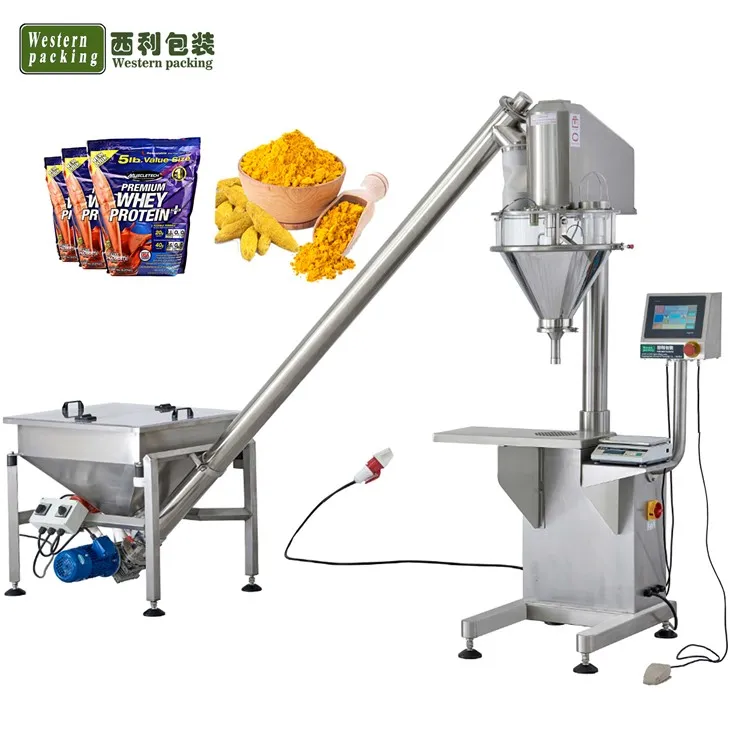 Machine de remplissage de poudre de remplissage à vis semi-automatique
