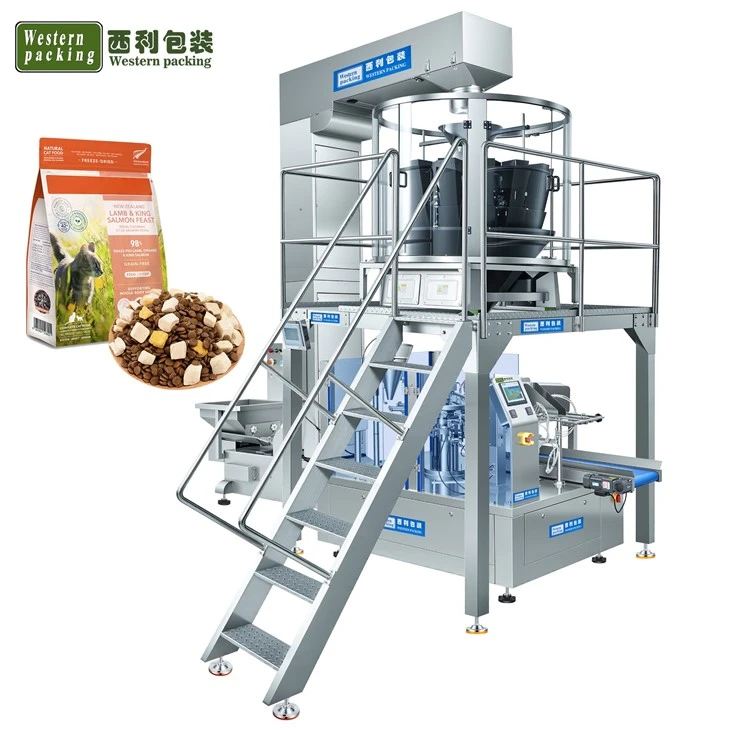 Machine d'emballage à fermeture éclair pour aliments pour animaux de compagnie et emballages d'aliments secs